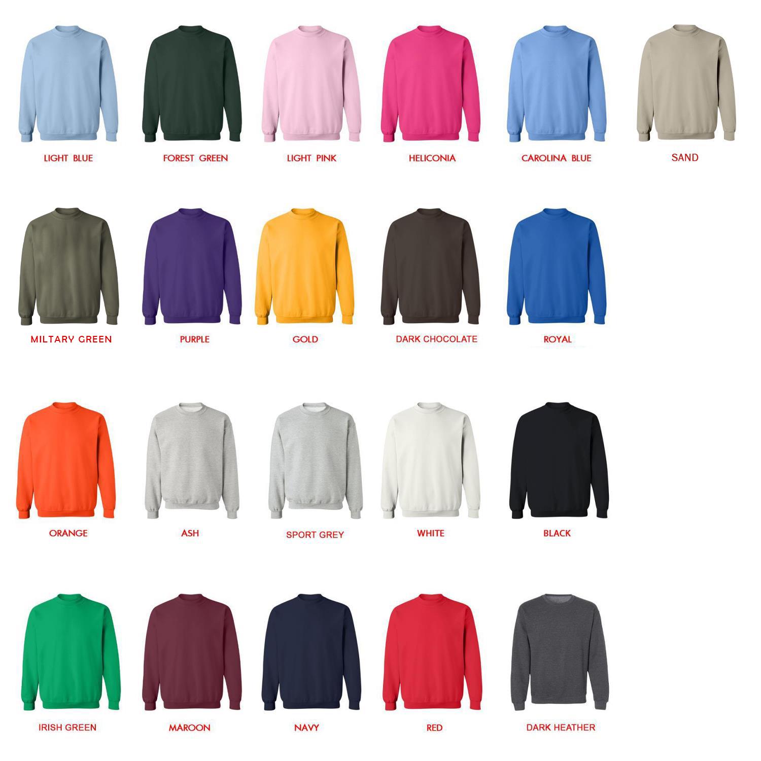 sweatshirt color chart 1 - Call Her Daddy Store