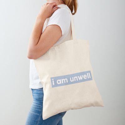 I Am Unwell Block Sticker // Call Her Daddy - Baby Blue Tote Bag Official Call Her Daddy Merch