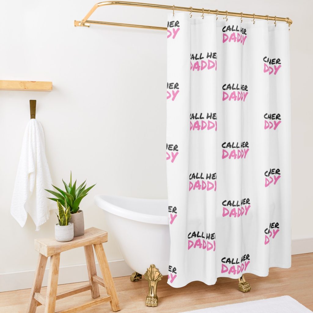 Call Her Daddy Shower Curtain Official Call Her Daddy Merch