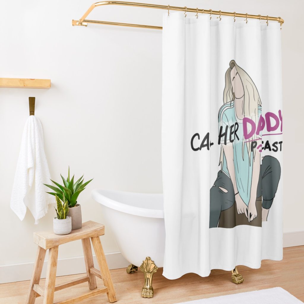 Call Her Daddy Shower Curtain Official Call Her Daddy Merch