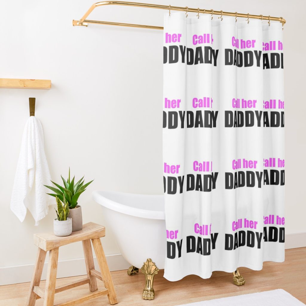 Call Her Daddy Shower Curtain Official Call Her Daddy Merch