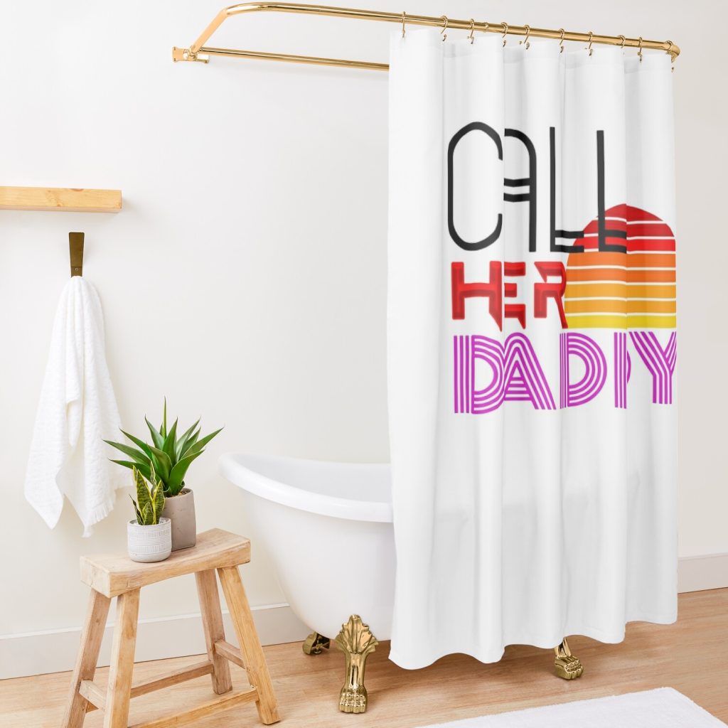 Call Her Daddy Quote Shower Curtain Official Call Her Daddy Merch