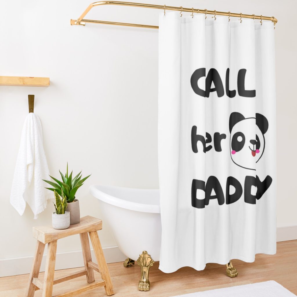 Call Her Daddy Quote Shower Curtain Official Call Her Daddy Merch